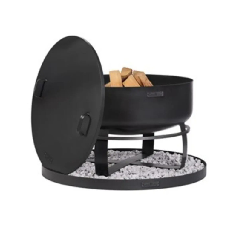 Cook King Vikingâ 80 Cm Havebålfad Med Låg Og 100 Cm Rund Stenbase
