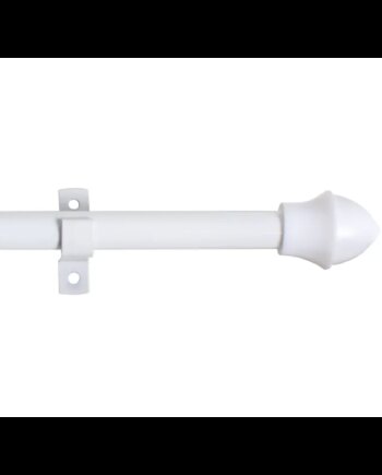 Debel Cafestang 12mm Forskydelig 135-225 Cm Hvid
