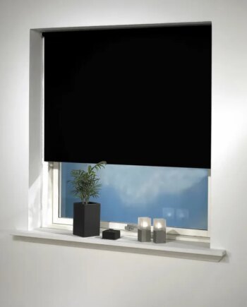 Debel Rullegardin Mørklægning Uni Sort 80x175cm