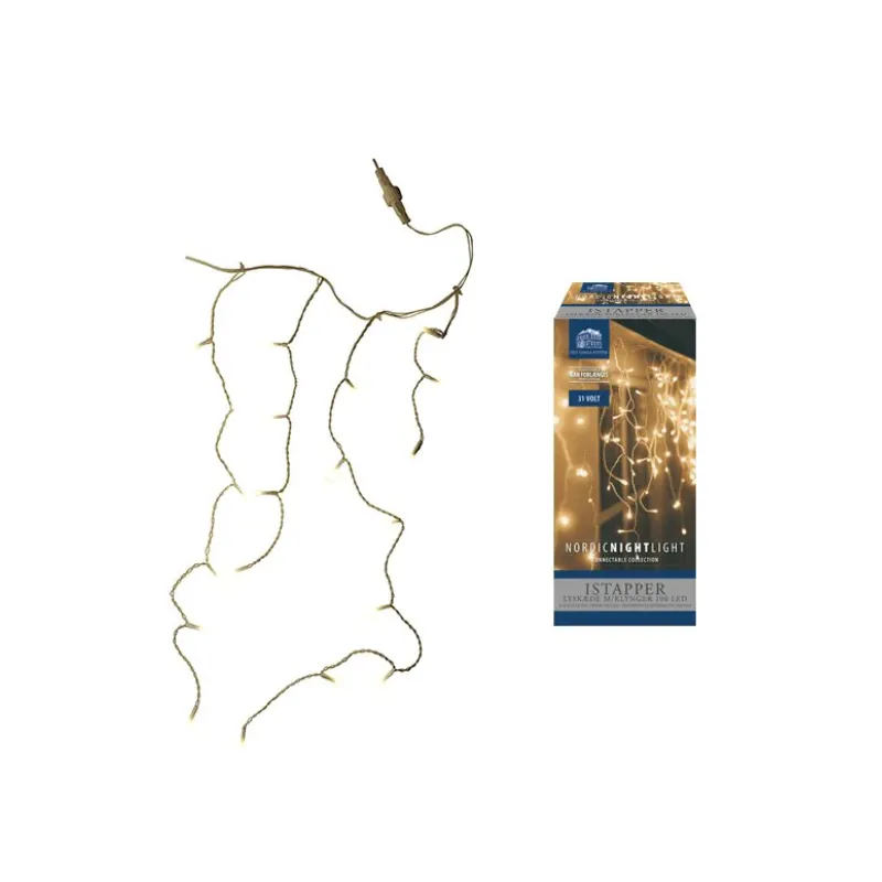 Dga Lyskæde 100led 200cm Faldenede Istapper Hvid 23141009
