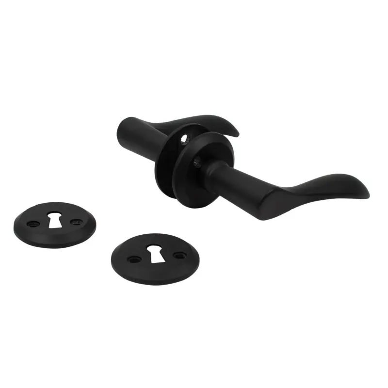 Dørgreb Pluto Sort Aluminium Inkl Nøgleskilt