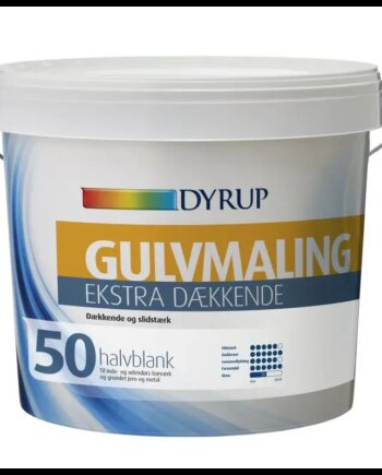 Dyrup Gulvmaling Vand Ekstra Dækkende Hvid   5lt