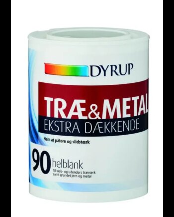 Dyrup Træ   Metal 90 Ekstra Dækkende Hvid   75lt