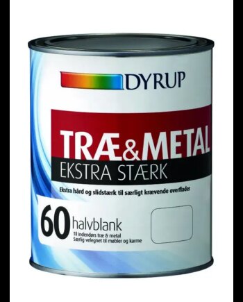 Dyrup Træ Metal Ekstra Stærk Halvblank Hvid 1lt
