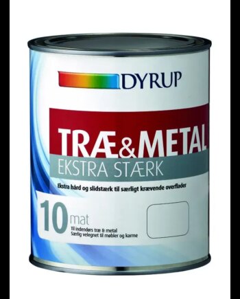 Dyrup Træ Metal Ekstra Stærk Mat Hvid 1lt