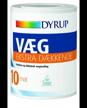 Dyrup Væg 10 Ekstra Dækkende Hvid   75lt