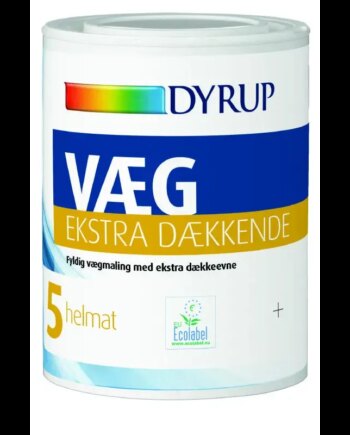 Dyrup Væg 05 Ekstra Dækkende Hvid   75lt