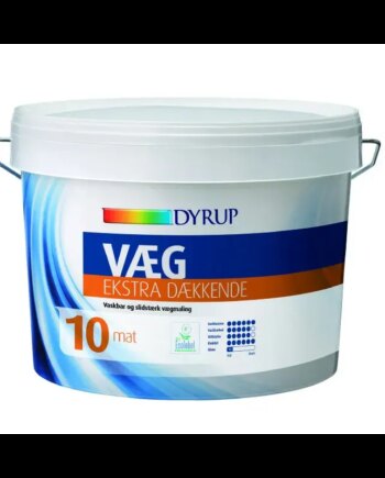 Dyrup Væg 10 Ekstra Dækkende Hvid   25lt