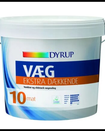 Dyrup Væg 10 Ekstra Dækkende Hvid   50lt