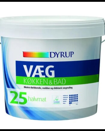 Dyrup Væg 25 Køkken   Bad Hvid   50lt