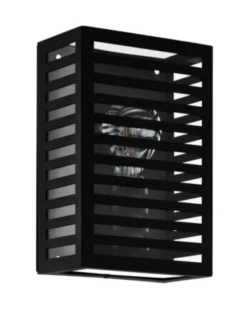Eglo Alamonte Ude Væg E27 Ip44 H260 Sort Udendørslampe 900136