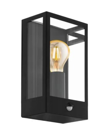 Eglo Alamonte Ude Væg Sensor Ip44 Sort Udendørslampe 99587