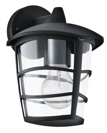 Eglo Aloria Ude Væg Ned Sort Udendørslampe 93098