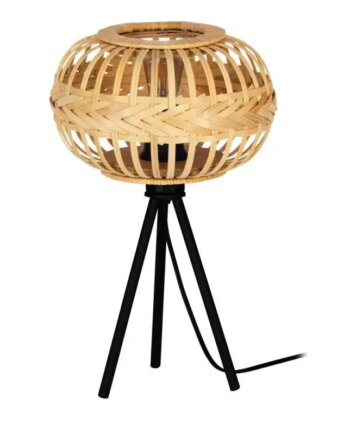 Eglo Amsfield   Bord E27 Sort Natur  Bordlampe 43865