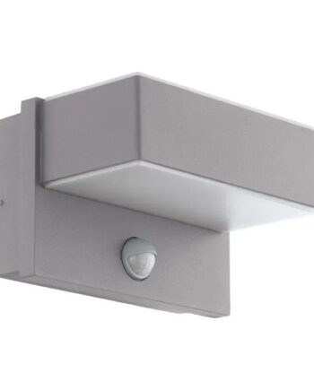 Eglo Azzinano Ude Væg   Sensor 2x5 6w 1400lm 300k Ip44 Silver Udendørslampe 97159