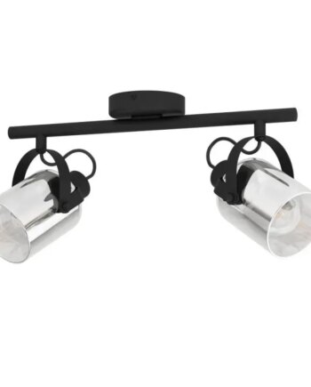Eglo Berregas Spotskinne 2xe27 Sort Røg Spotlampe 99053