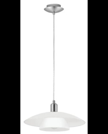 Eglo Brenda Pendel ø395 Bs Hvid Glas Pendellampe 87052