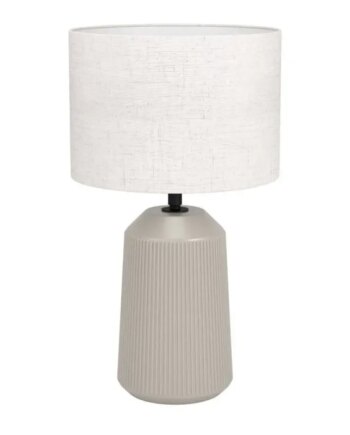 Eglo Capalbio Bord E27 Sand Hvid  Bordlampe 900823
