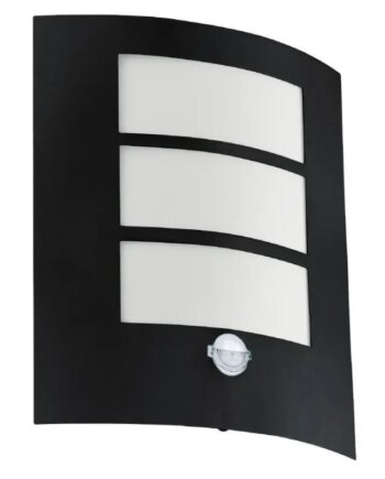Eglo City Ude Væg Sensor E27 Sort Udendørslampe 99568