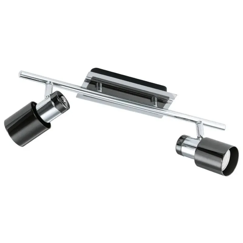 Eglo Davida Spot 2l 5w Krom Sortkrom Spotlampe 30833