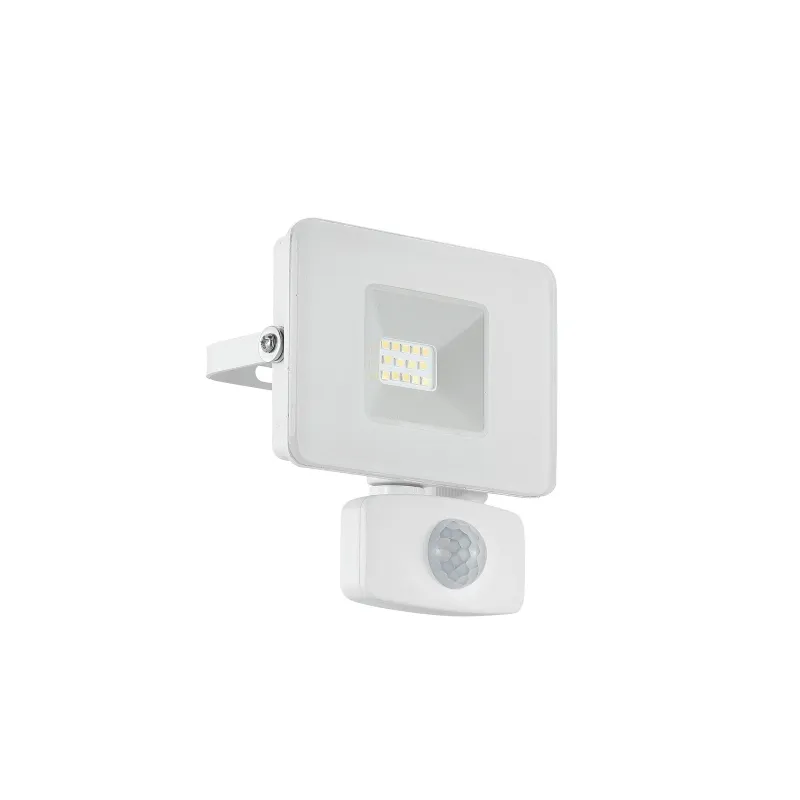 Eglo Faedo Ude Projektør Sensor 10w 1000lm 5000k Ip44 Hvid Udendørslampe 33156