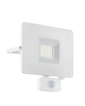Eglo Faedo   Ude Projektør Sensor 30w Ip65 Hvid Udendørslampe 33158