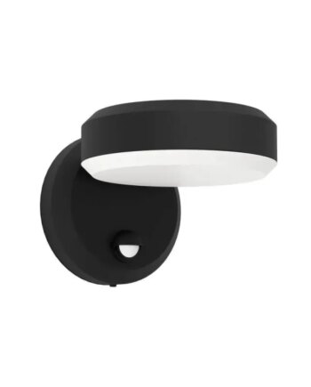 Eglo Fornaci Ude Væg   Sensor   7w 850lm 3000k Ip54 Sort Udendørslampe 900674