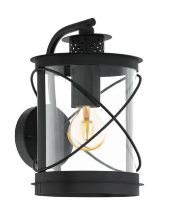 Eglo Hilburn Ude Væg Ned Sort Udendørslampe 94843