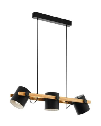 Eglo Hornwood Langbord 3l Sort Træ Langbordlampe 43045