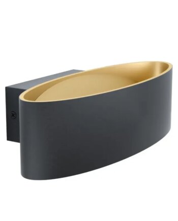 Eglo Maccacari Væg L270 10w 1300lm 3000k Sort Guld Væglampe 98542