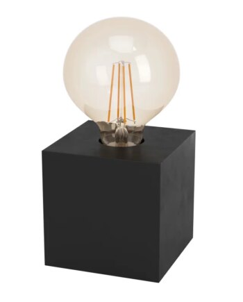 Eglo Prestwick   Bord E27 Træ Sort  Bordlampe 43734