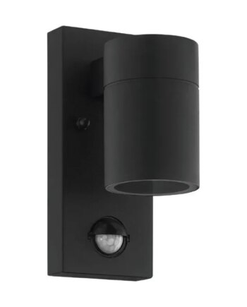 Eglo Riga Ude Væg Sensor Ip44 Sort Udendørslampe 99571