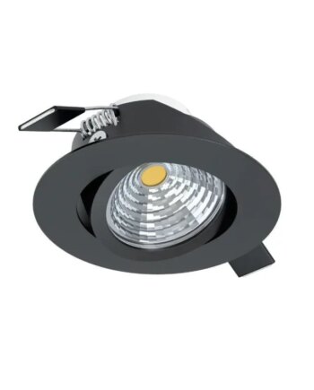 Eglo Saliceto Indbyg  Kip ø88 6w 380lm 2700k Dæmpb  Sort Indbygninglampe 98609