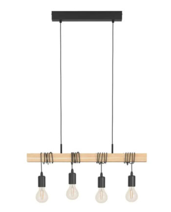 Eglo Townshend   Langbord 4l Sort Træ Langbordlampe 32916