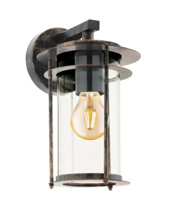 Eglo Valdeo Ude Væg E27 Antik Kobber Klar Udendørslampe 96241