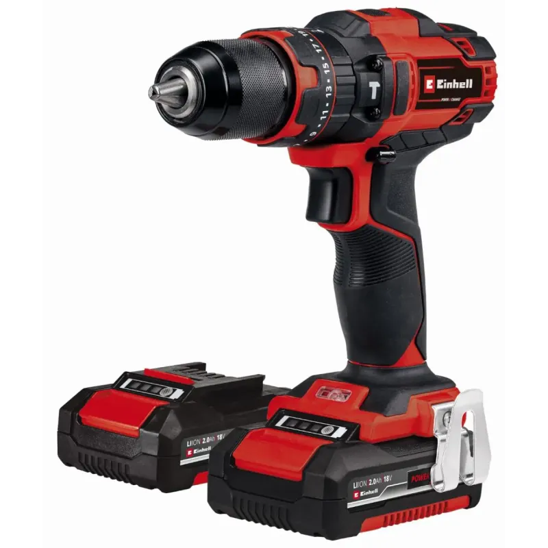 Einhell Te-cd 18-40 Li Akku Slagboremaskine Med Tilbehør 2x18v- 0ah Batteri Og Lader