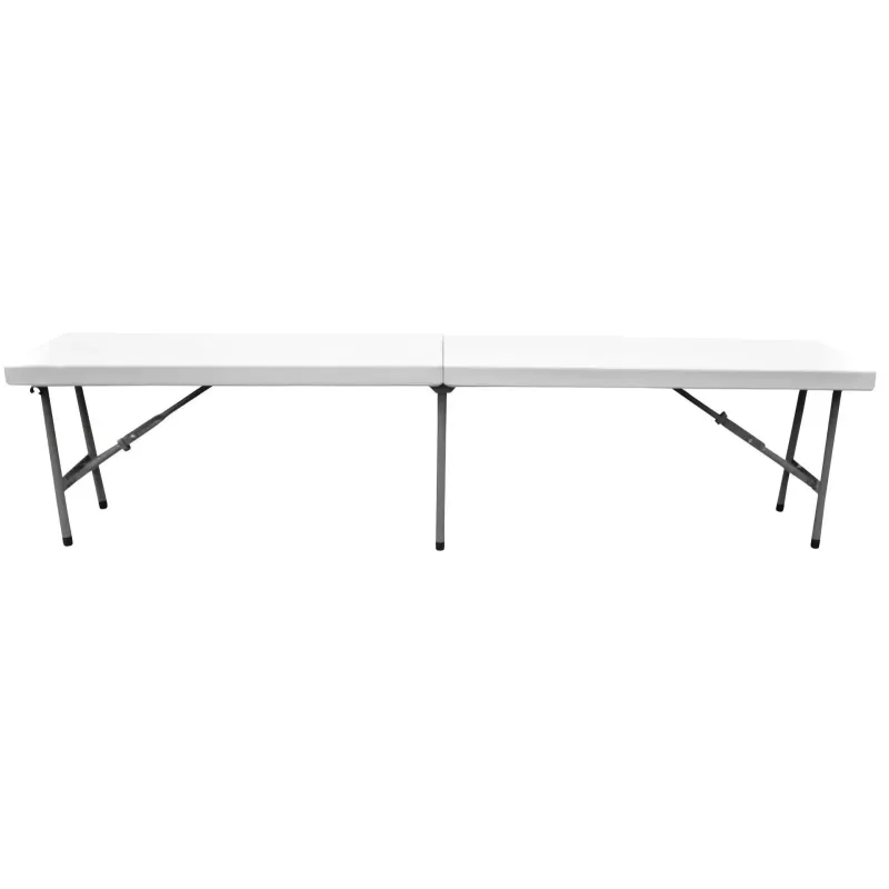 Enjoy-it Foldbar Bænk 183ã 30ã 44 Cm Hvid Grå
