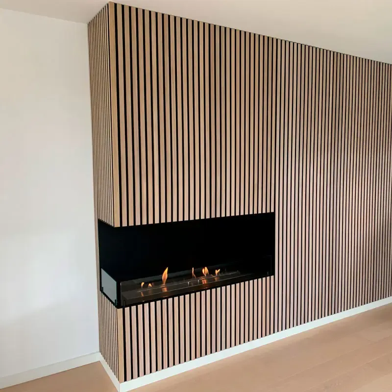 Frøslev Bolig Akustik Ege Lameller Grå Akustik Dug 2400x611x24 Mm