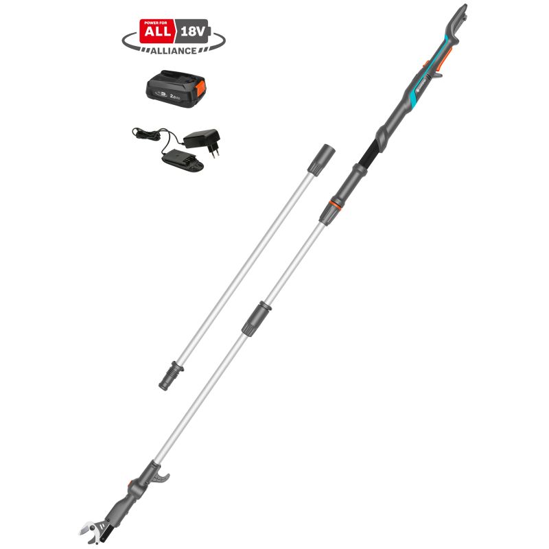 Gardena Batteridrevet Teleskopgrensaks Highcut 360 18v Sæt 14776-20