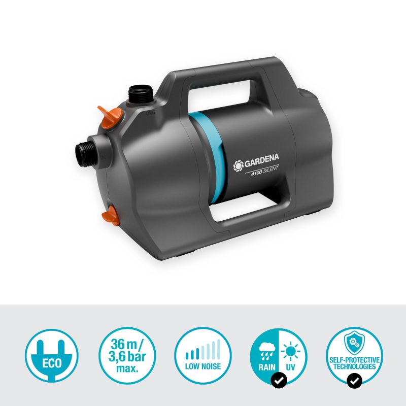 Gardena Elektrisk Trykpumpe 4100 Silent Sæt 09051-20