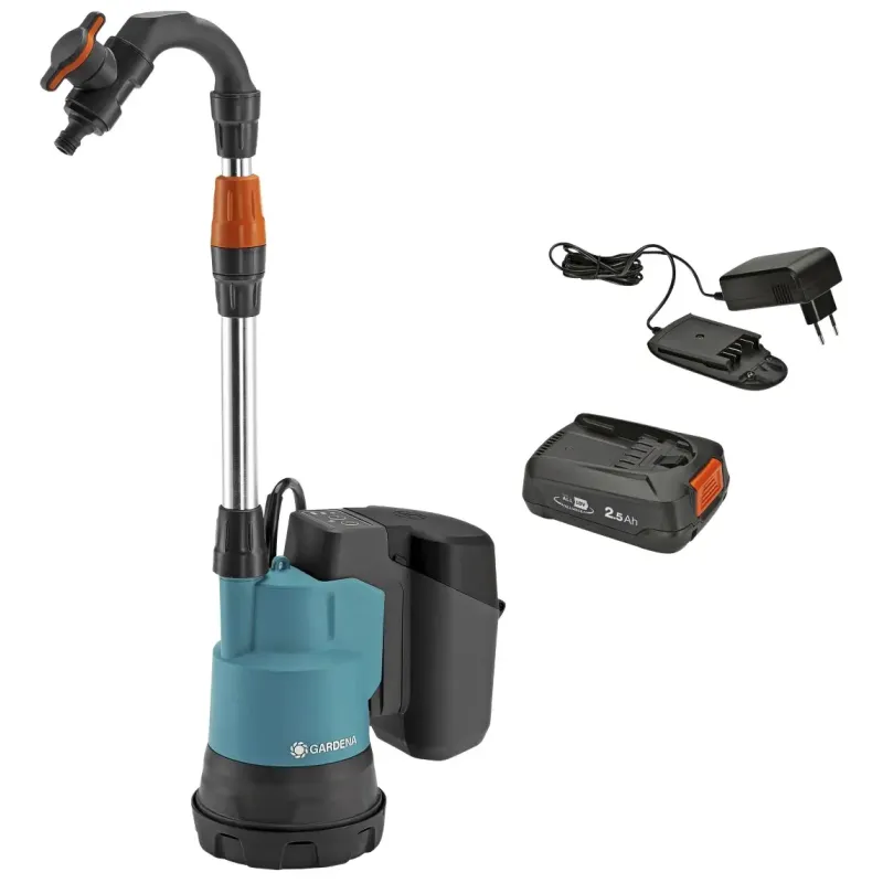 Gardena  Regnvandstønde Pumpe 2000   18v Inkl Batt Lader    14602-20