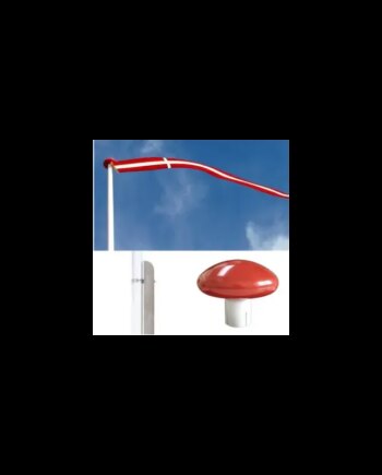 Glasfiberflagstang    Betonfod   Meter