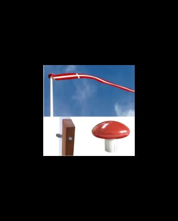 Glasfiberflagstang    Mahogni Støtte 12 Meter