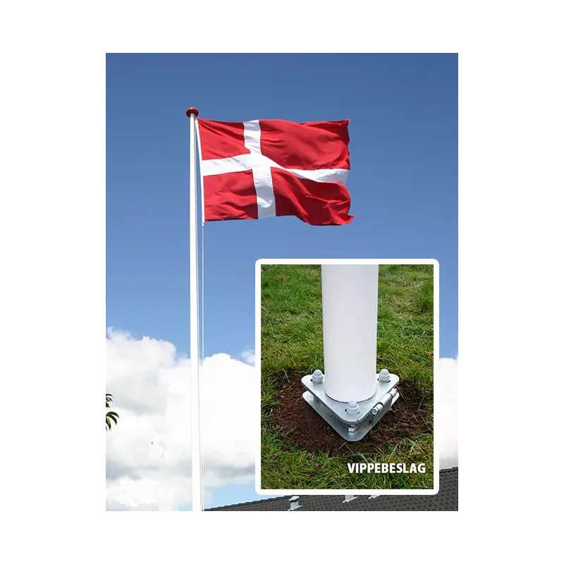 Glasfiberflagstang    Vippebeslag 18 Meter
