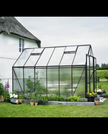 Halls Drivhus Magnum 128 Sort     Mm Poly  F09945