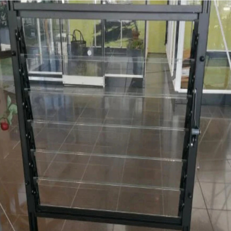 Halls Qube Square Lean-to Jalousivindue Sæt Sort