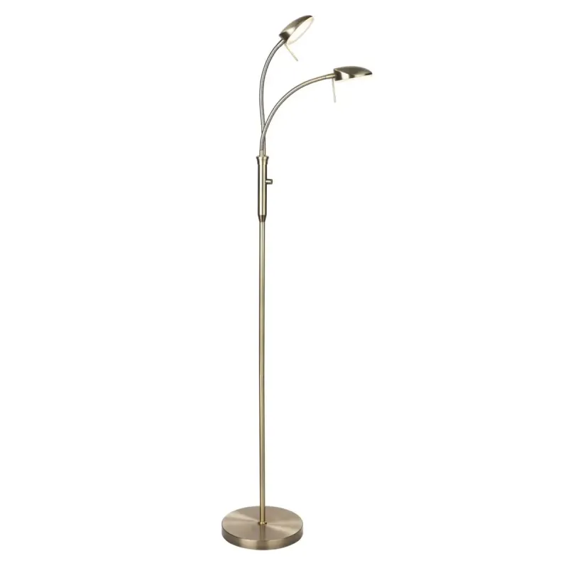 Halo Design Vegas Gulvlampe  -arm Dæmper Antique Messing 716029