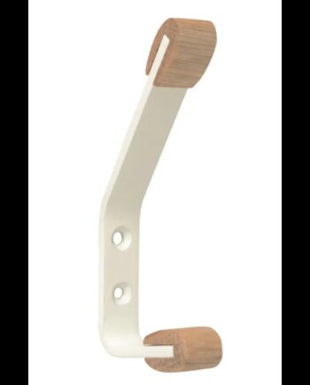 Home-it Dobbelt Knage              12 Cm Bøgetræ Hvid