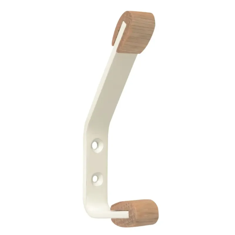 Home-it Dobbelt Knage              12 Cm Bøgetræ Hvid