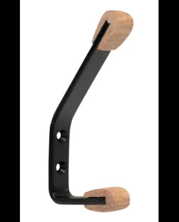 Home-it Dobbelt Knage              12 Cm Bøgetræ Sort